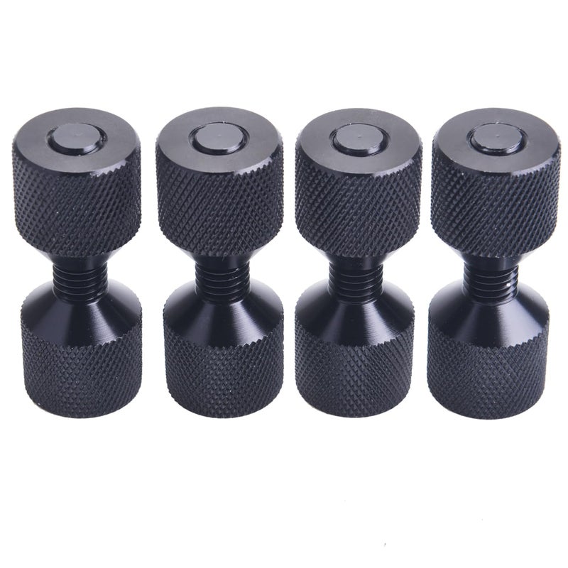 CNRAQR 1-1/8" Two Hole Pins 6061 Aluminum Lightweight Construction 2 Hole Flange Alignment Pin with Anodized Oxide Black Finish 4Pcs - Image 1